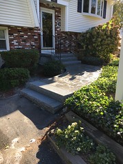 Granite steps with walkway