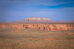 Outside Page Arizona the landscape includes cliffs, deep canyons, and plateaus.