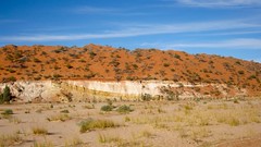 Day 8, Yellow Ochre in cliffs about 7km from Central Australian Railway crossing, 1