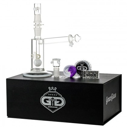 Grace Glass GG Sidecar Vapor Bubbler with Slitted Ball Perc | White