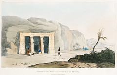 Temple on the road to Berenice illustration from the kings tombs in Thebes by Giovanni Battista Belzoni (1778-1823) from Plates illustrative of the researches and operations in Egypt and Nubia (1820).