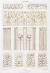 Bases and foundations from Histoire de l&#39;art &eacute;gyptien (1878) by &Eacute;mile Prisse d&#39;Avennes (1807-1879). Digitally enhanced by rawpixel.