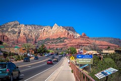 With a tourist destination comes traffic.  Lots of sightseeing in Sedona Arizona.