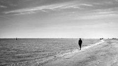 On the beach - Malahide, Dublin - Black and white street photography