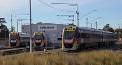 VL12 VL44 and VL48 are stabled at Ballarat East yard during a line shutdown