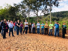 Entrega de equipamentos agrícolas e inauguração do calçamento da estrada rural entras as comunidades Ponte do Chopim e Palmeirinha, em Coronel Vivida (PR), no dia 06/07/2018.