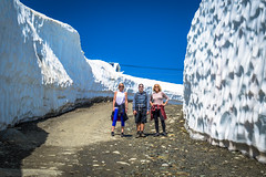 Andrew and the ladies with snow walls