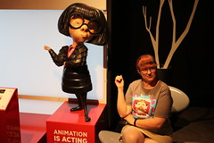 Tracey with Edna Mode from The Incrediblaes - The Science Behind Pixar • <a style="font-size:0.8em;" href="http://www.flickr.com/photos/28558260@N04/43859134472/" target="_blank">View on Flickr</a>