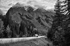 Driving the Roads of British Columbia (Black & White, Yoho National Park)