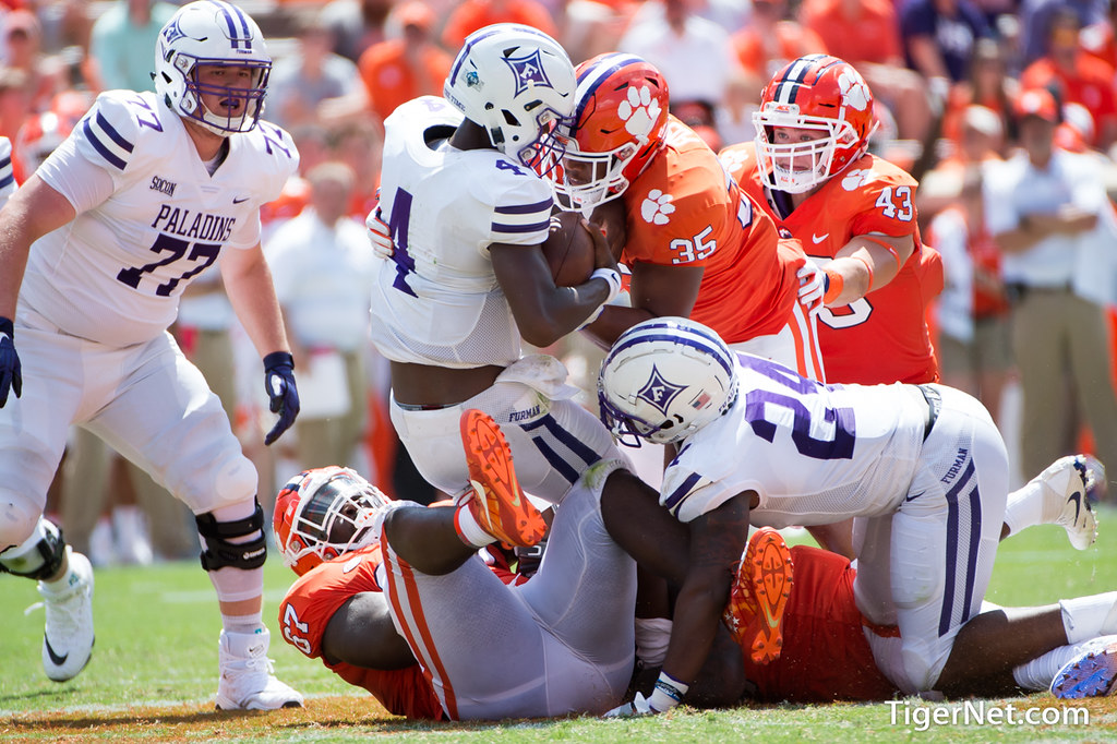 Clemson Football Photo of Justin Foster and Furman