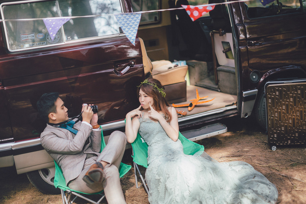 台南婚紗｜超特別的露營車婚紗照！創造輕鬆的野餐氛圍！Alice Bride