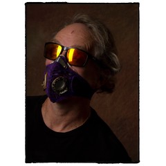 Sunday Self-portrait Series 5 No. 33 - Fashion for August in Calgary. #photography #photooftheday #photoadaychallenge #selfportrait #thatsme #project365 #canon7d  #yyc #calgary #canon2470 #mask #sunglasses #smokeydays