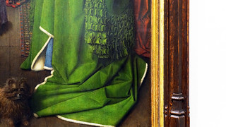 Jan Van Eyck, Drapery detail, The Arnolfini Portrait