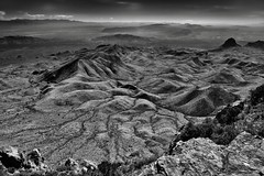 Folds of the Earth (Black & White, Big Bend National Park)