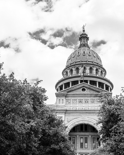 Texas State Capitol Building B&W #jcutrer