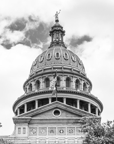 Texas State Capitol Dome B&W #jcutrer