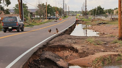 Street damage at 96th & McKay Road on September 13, 2013. (Adams County)