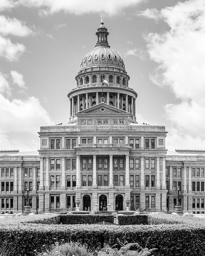 Texas State Capitol B&W Portait #jcutrer