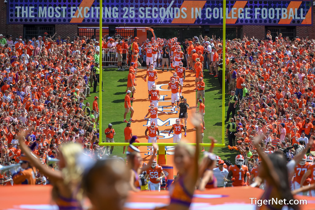 Clemson Football Photo of hill and Furman