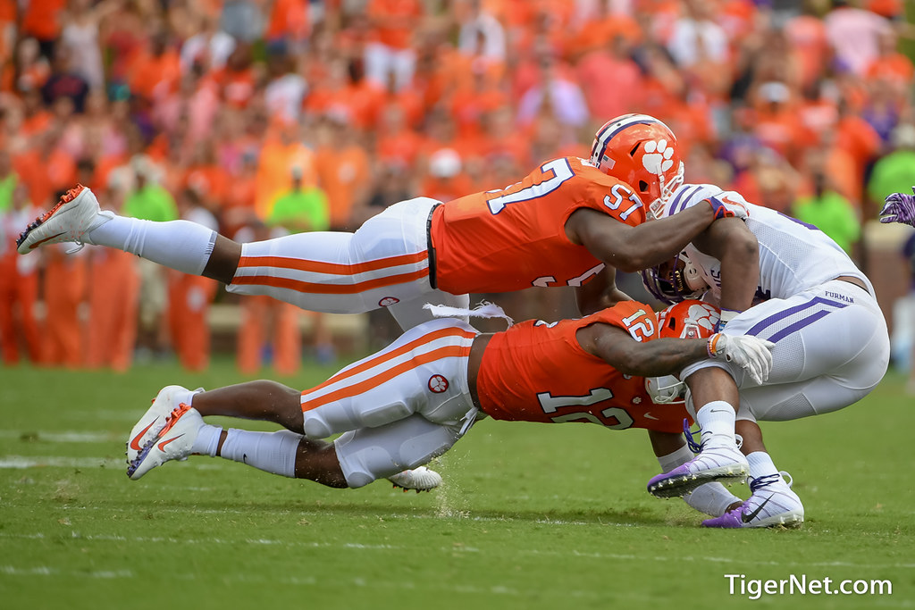 Clemson Football Photo of kvonwallace and Tre Lamar and Furman