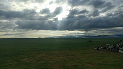 Early sunset in Mongolia