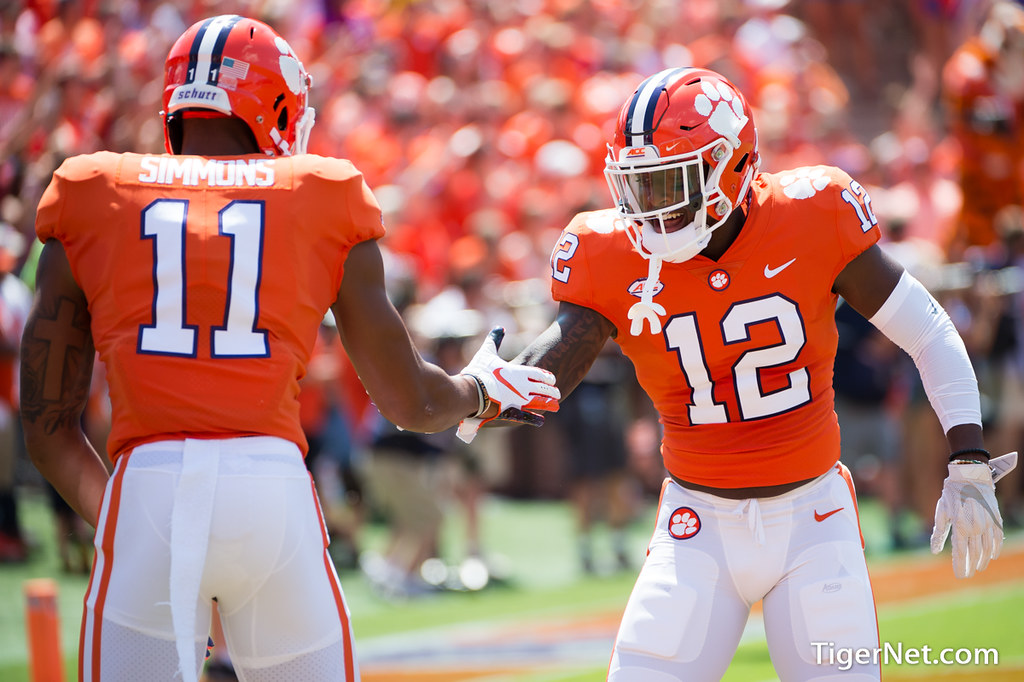 Clemson Football Photo of Isaiah Simmons and kvonwallace and Furman