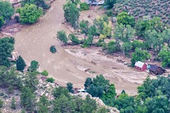 Shown is structural damage through Northern Colorado: Boulder, Longmont, Estes Park, Lyons, and Hwy 34 along the Big Thompson River.  (CONG)
