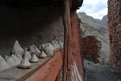 Wanla Monastery. Each of these figurines has 108 minute images of Buddha