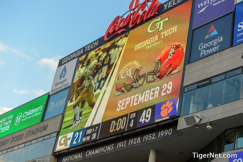 Clemson Football Photo of scoreboard