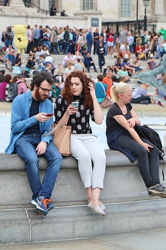 Trafalgar Square Tourists