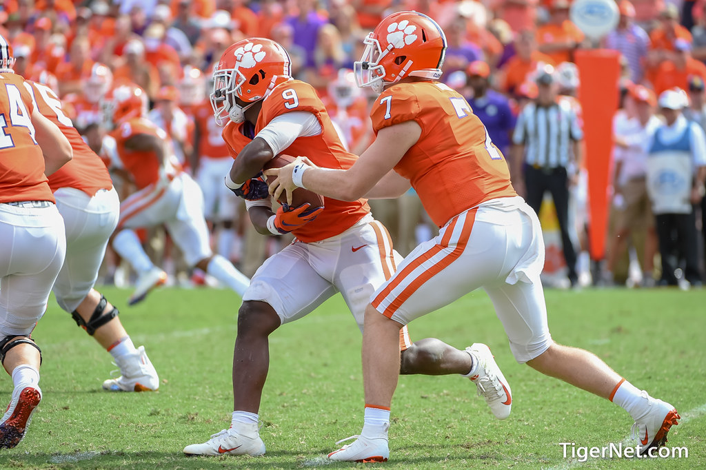 Clemson Football Photo of Chase Brice and Travis Etienne