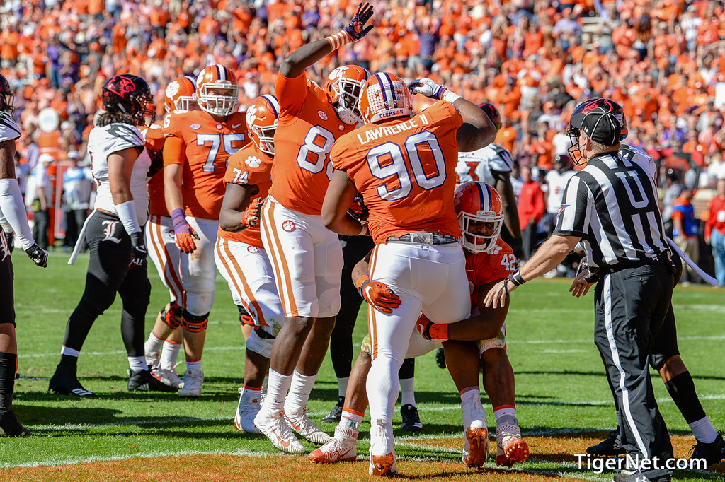 Clemson Football Photo of Christian Wilkins and Dexter Lawrence and Louisville