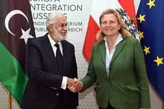 Außenministerin Karin Kneissl empfängt ihren Libyischen Amtskollegen Syala