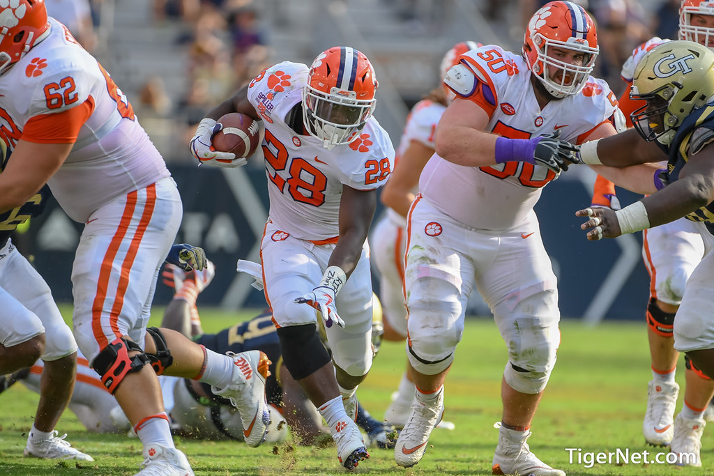Clemson Football Photo of Justin Falcinelli and Tavien Feaster