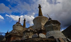 Lamayuru monastery stupas