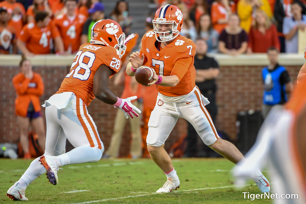Clemson Football Photo of Chase Brice and Tavien Feaster