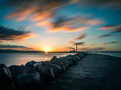 Sunset in Poolbeg - Dublin, Ireland - Seascape photography