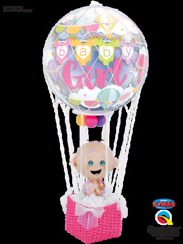 Hot Air Balloon Baby Girl Basket