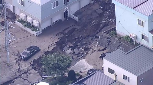 今回の地震で液状化の被害が出た札幌市清田...