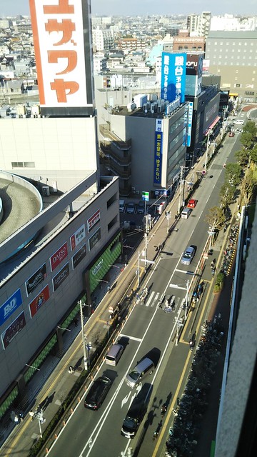 モリシア１１階から津田沼駅の眺めです。