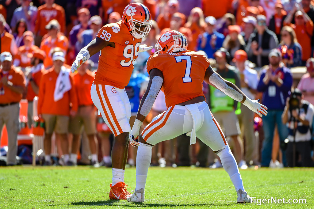 Clemson Football Photo of Austin Bryant and Clelin Ferrell and Louisville