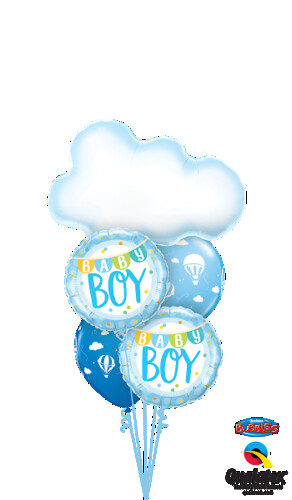Welcome Baby Boy Clouds