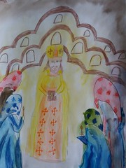 Гвоздева Полина 8 лет, Служба в Храме трех Святителей