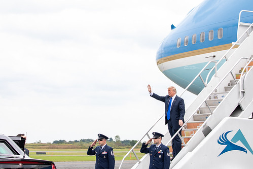 President Donald J. Trump arrives into Philadelphia, PA