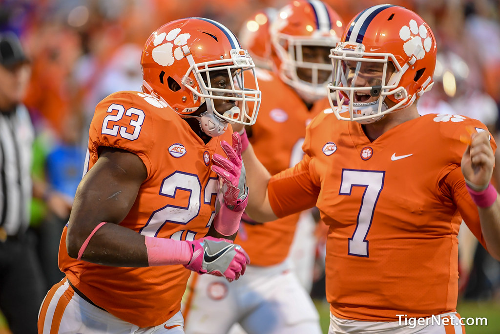 Clemson Football Photo of Chase Brice and Lyn-J Dixon