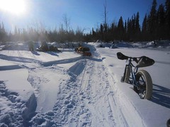 Removing a bogged snow machine