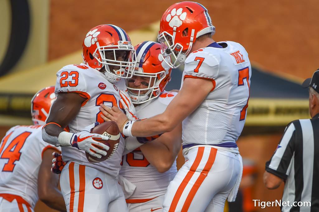 Clemson Football Photo of Chase Brice and Lyn-J Dixon